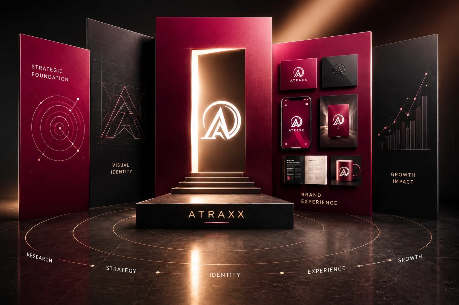 Branding service system showcase