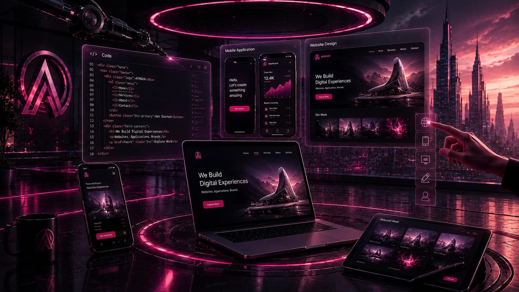 Digital service system showcase