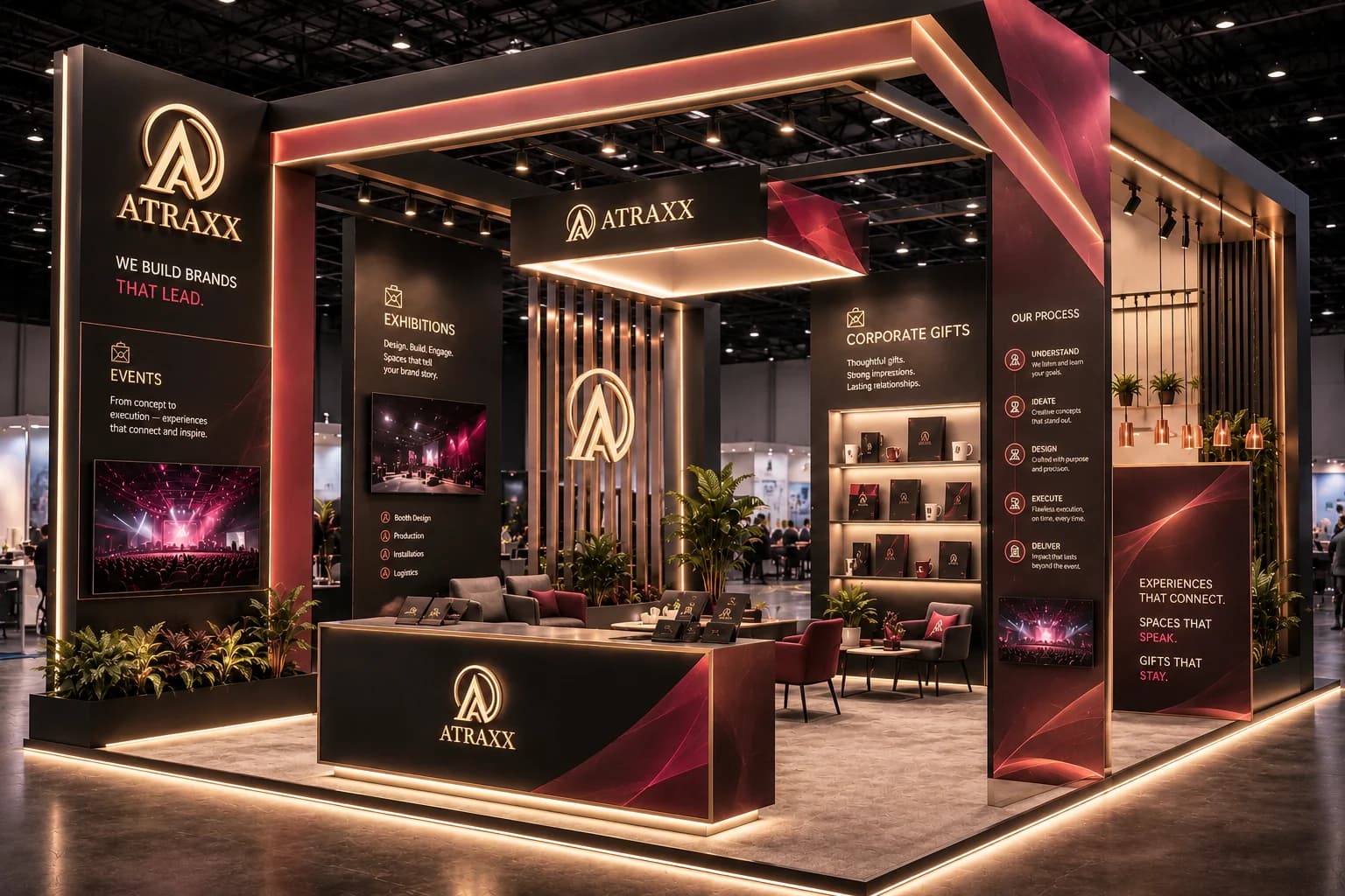 Events, Exhibitions & Corporate Gifts service system showcase